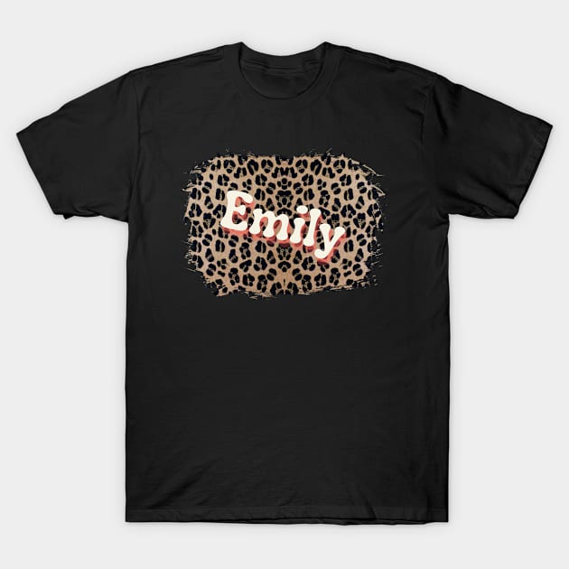 Emily Name on Leopard T-Shirt by creativedn7